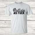 Men's T-Shirt Outlaw AF 100% Cotton Graphic Tee for Rebels with Bold Print Desig