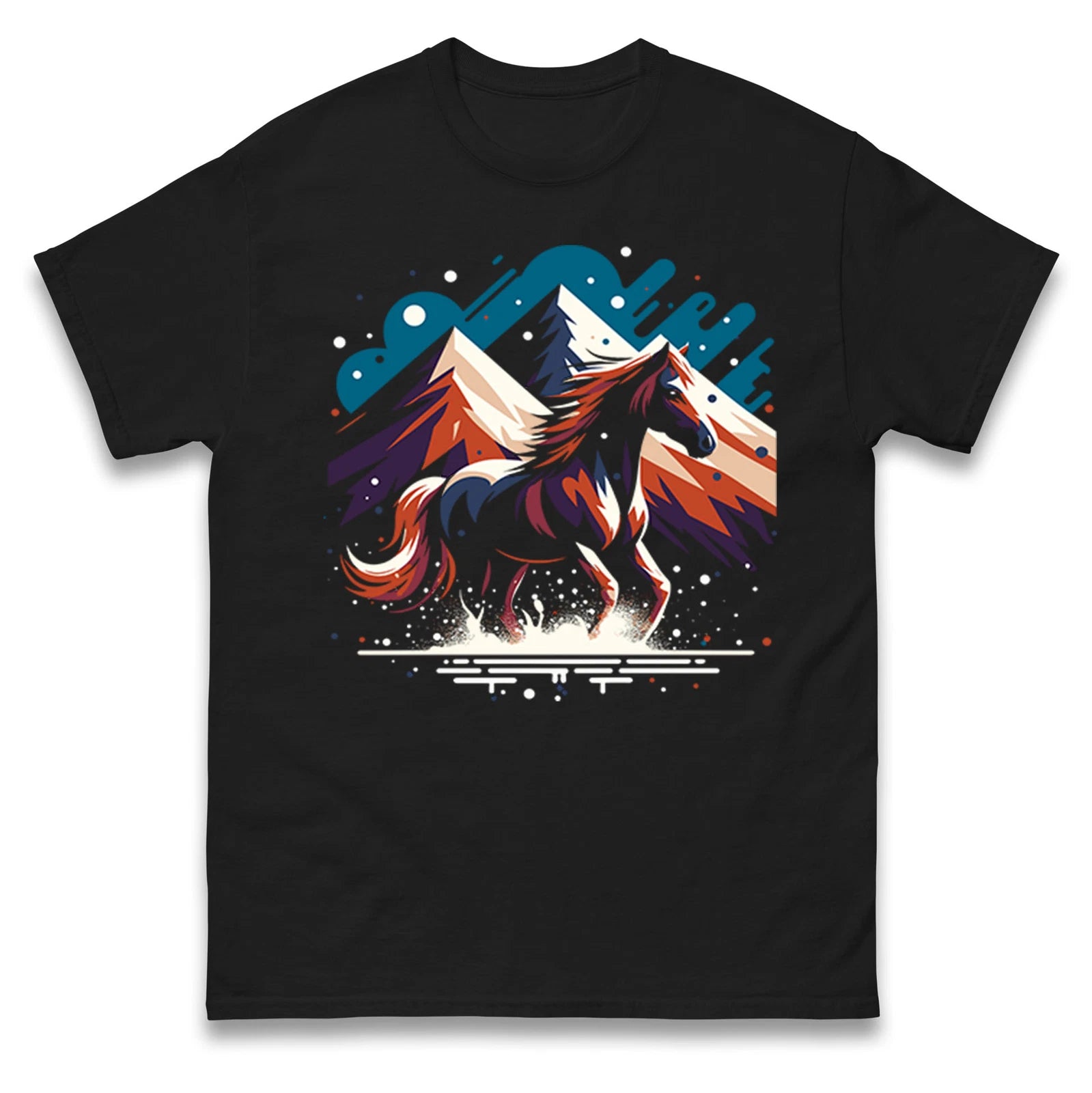 A Colourful Horse With Fantasy Markings T Shirt,Creative Birthday Horse Gift Top