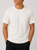 Uniqlo Men's White Pocket T-Shirt Size XL Regular Cotton Jersey Crew Neck