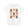 Cute Raccoon with Coffee and Bows T-Shirt - Adorable Autumn Design