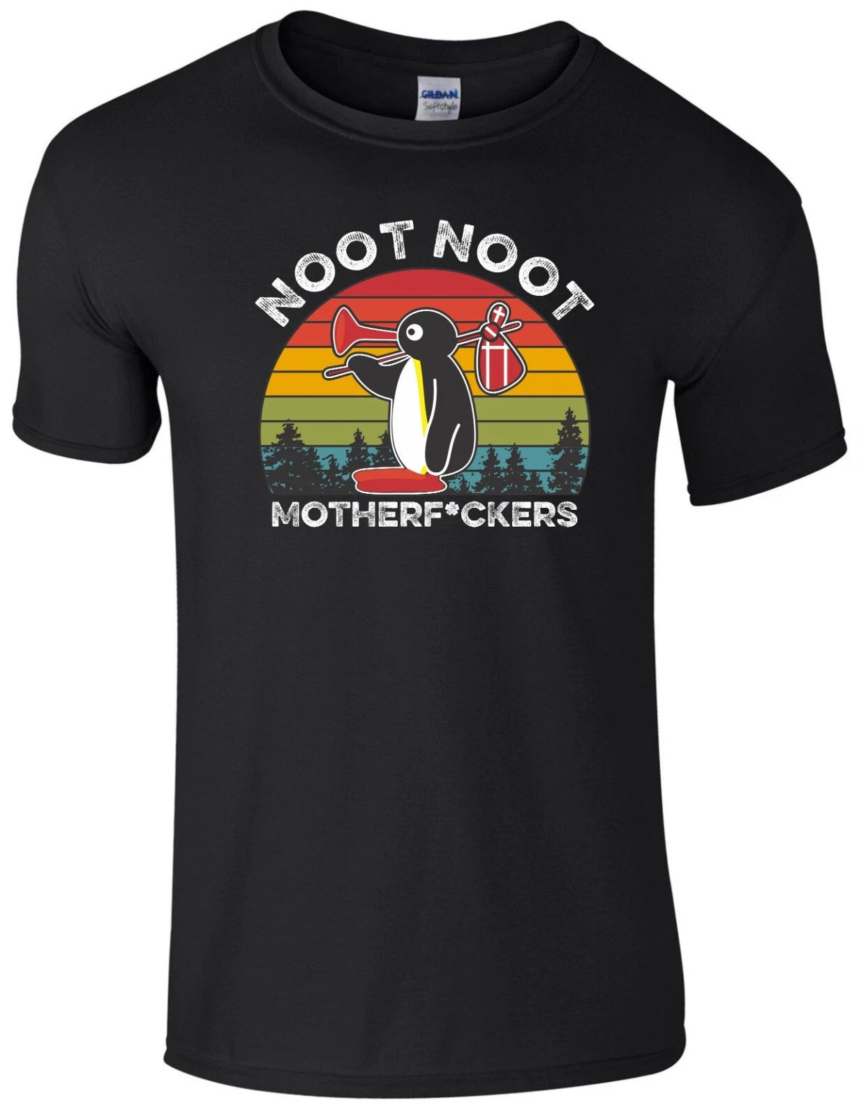 Pingu Noot Noot Motherfu***rs Funny T-Shirt Vintage Retro Gift Tee Top