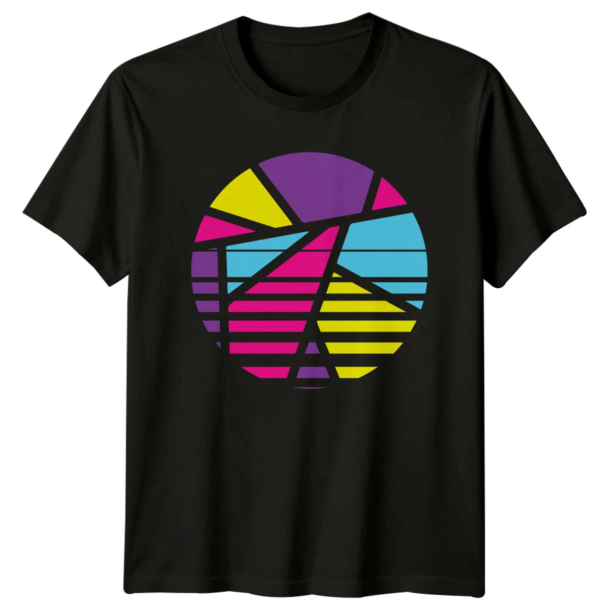 Retro Abstract Geometric T-Shirt.