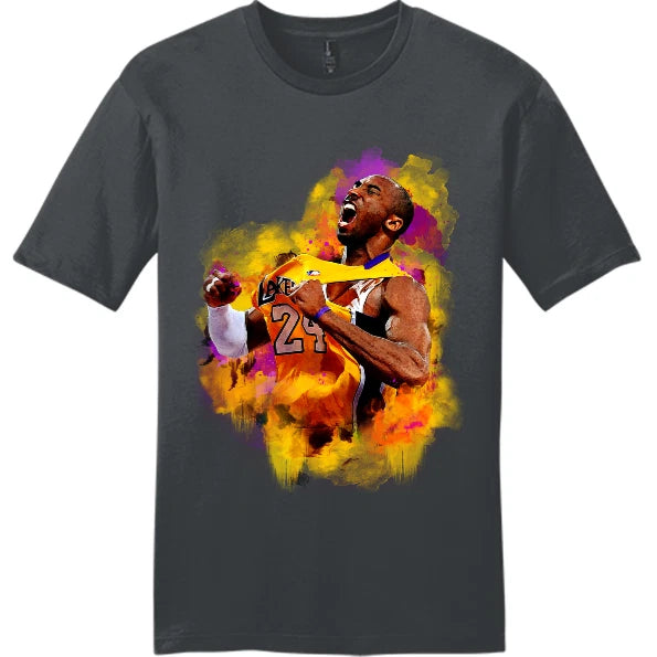 NEW Art Society LA LEGEND WATERCOLOR Tee Shirt CHARCOAL SM-4XLARGE MADE IN USA