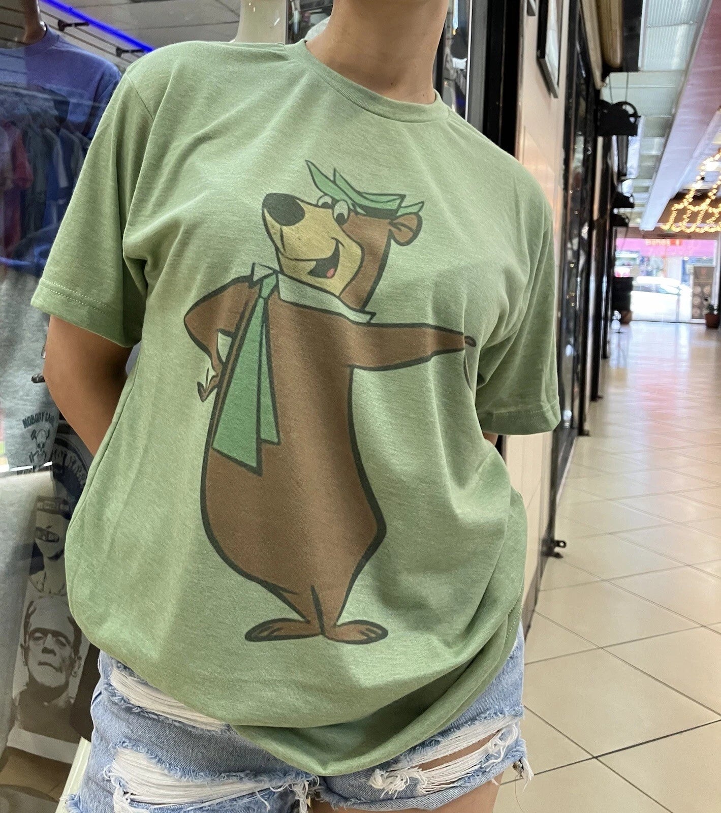 Yogi Bear Cartoon Retro Vintage Graphic Design T-shirt Soft Style