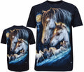 Ladies Women Girls Horse Stallion Pony Cute T-Shirt Top,Front & Back Print M-2XL