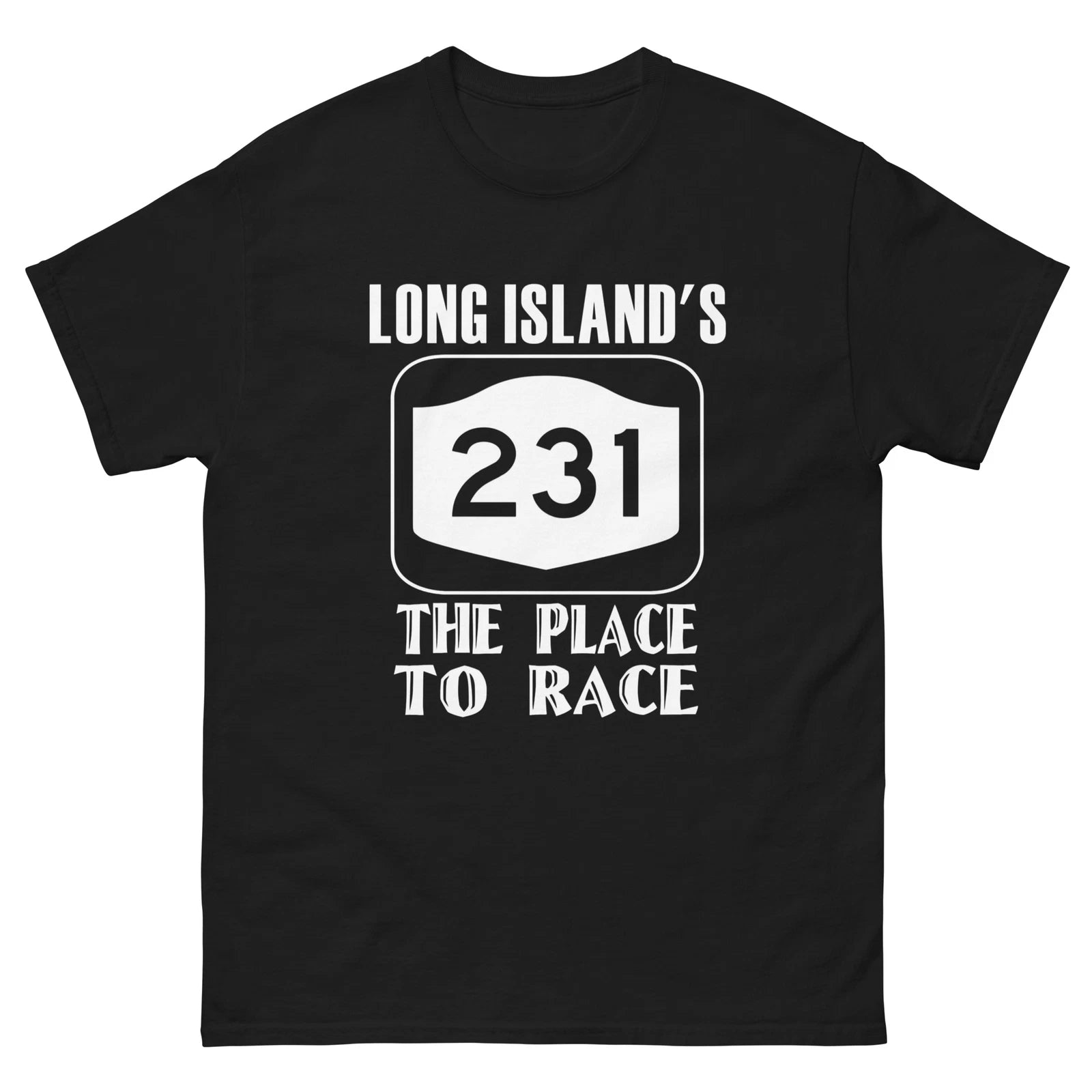 LONG ISLAND'S 231 STREET RACING T SHIRT DEER PARK NY HOT ROD MUSCLE CAR