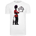 Merchcode Banksy Anarchy Tee White XS - 3XL Street Art Motif Peace Style UK Quard