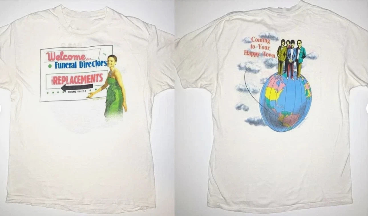 1991 The Replacements Welcome Funeral Directors T-shirt S-3XL