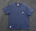 Vintage Chums Pocket T-shirt Mens Size L Blue Hello Wear Booby Bird Tee Japan