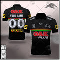 NRL Penrith Panthers Custom Name Number 2021 Home Jersey Polo Shirt