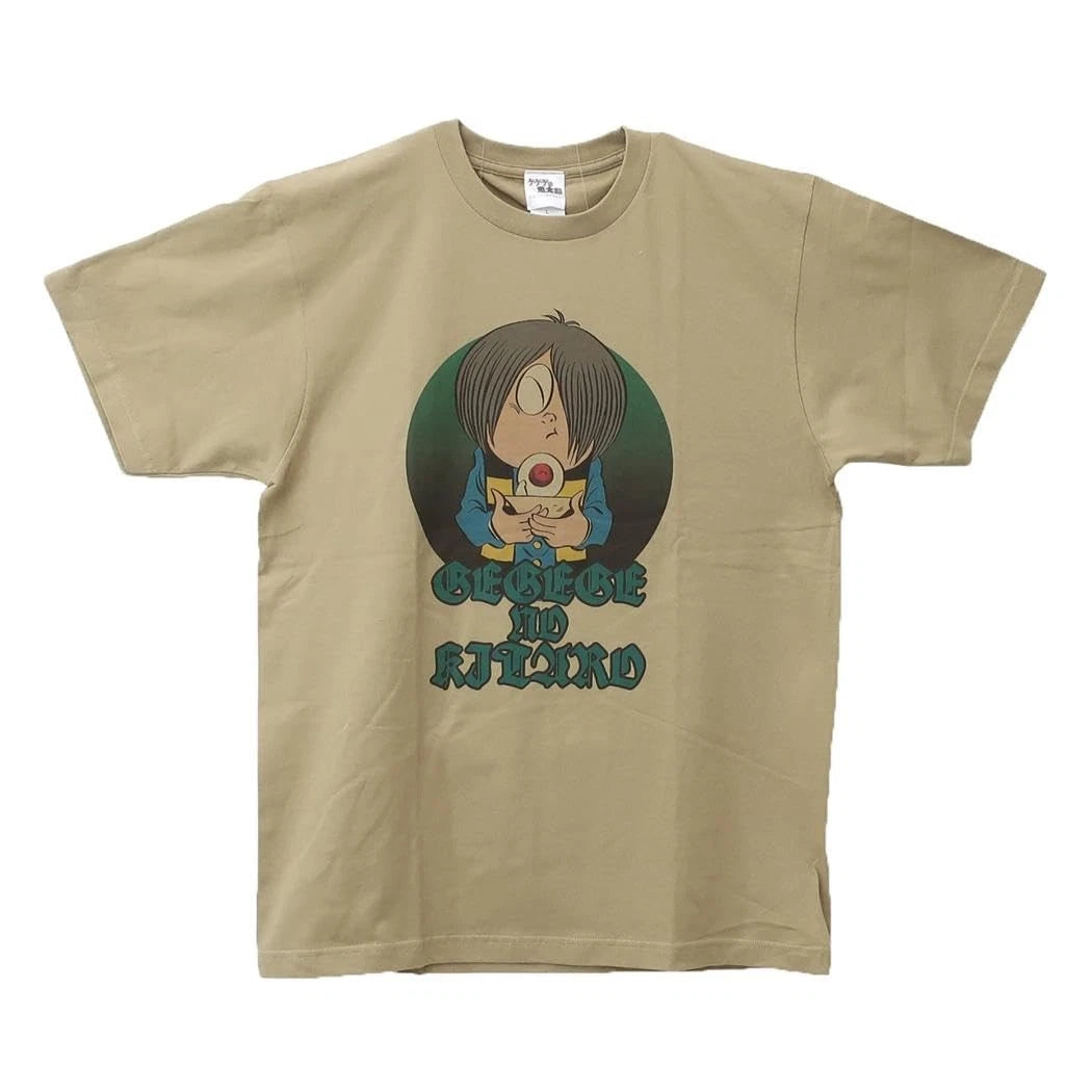 GeGeGe no Kitaro Green Graphic T Shirt Large