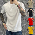 Stylish Solid Color Short Sleeve T Shirt for Men Perfect for Casual Outings