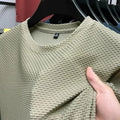 Mens Short Sleeve Mesh Bamboo Ice Silk Tshirt Casual Summer Slim Fit Top Shirt