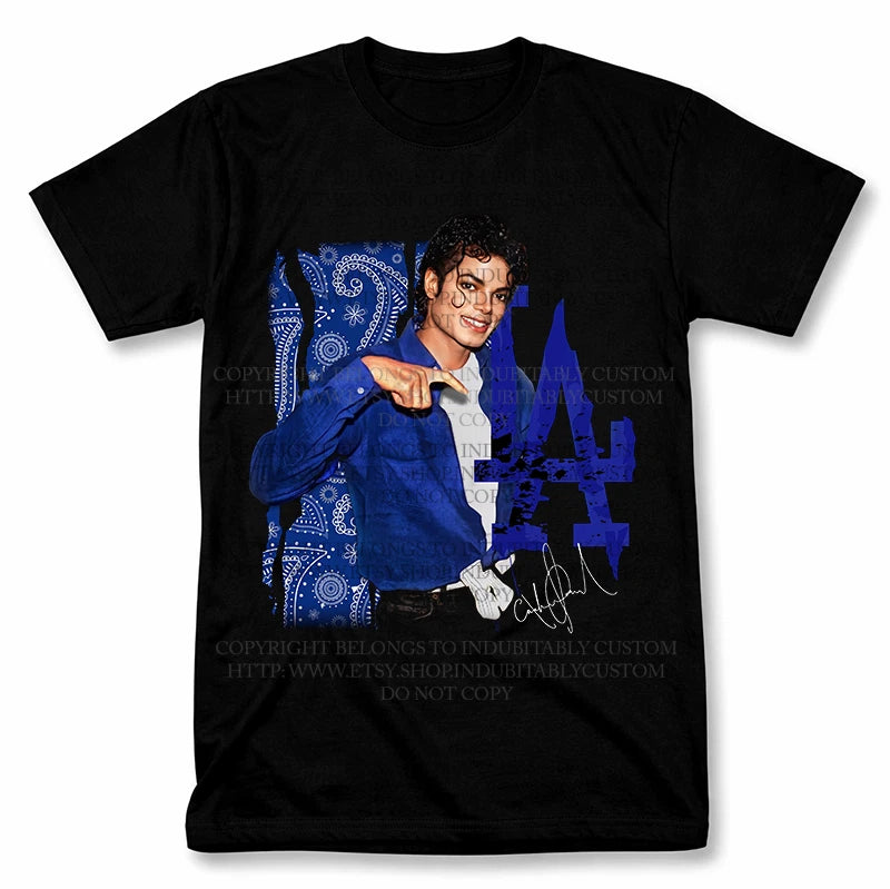 Michael Jackson Crips Hip Hop Graphic T Shirt Vintage Rap Fan Tee
