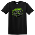 Black Sports Car Skyline Graphic T Shirt Cool Car Enthusiast Tee Urban Style