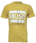 Official Muse T Shirt Origin Of Symmetry Yellow Mineral Wash New S M L XL XXL