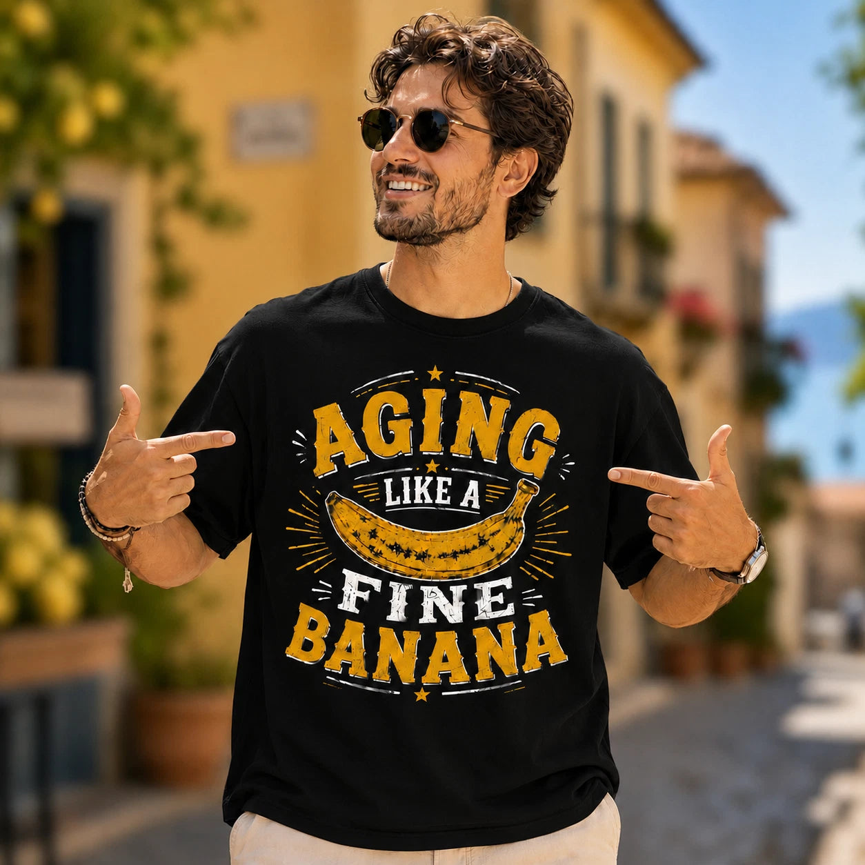 Funny Aging Like A Fine Banana Men T Shirt