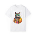Cool Cat With Glasses Unisex Garment-Dyed T-shirt