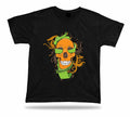 Dangerous Floral Skull Skeleton cool modern t shirt tee design present apparel