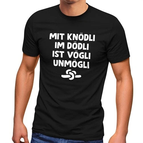 Men's T-Shirt with dumplings in the dumplings Vögli is impossible funny toilet joke