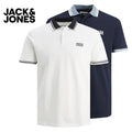 Jack & Jones Mens Polo T Shirts Multipack Designer Short Sleeve Tee, Pack Of 2