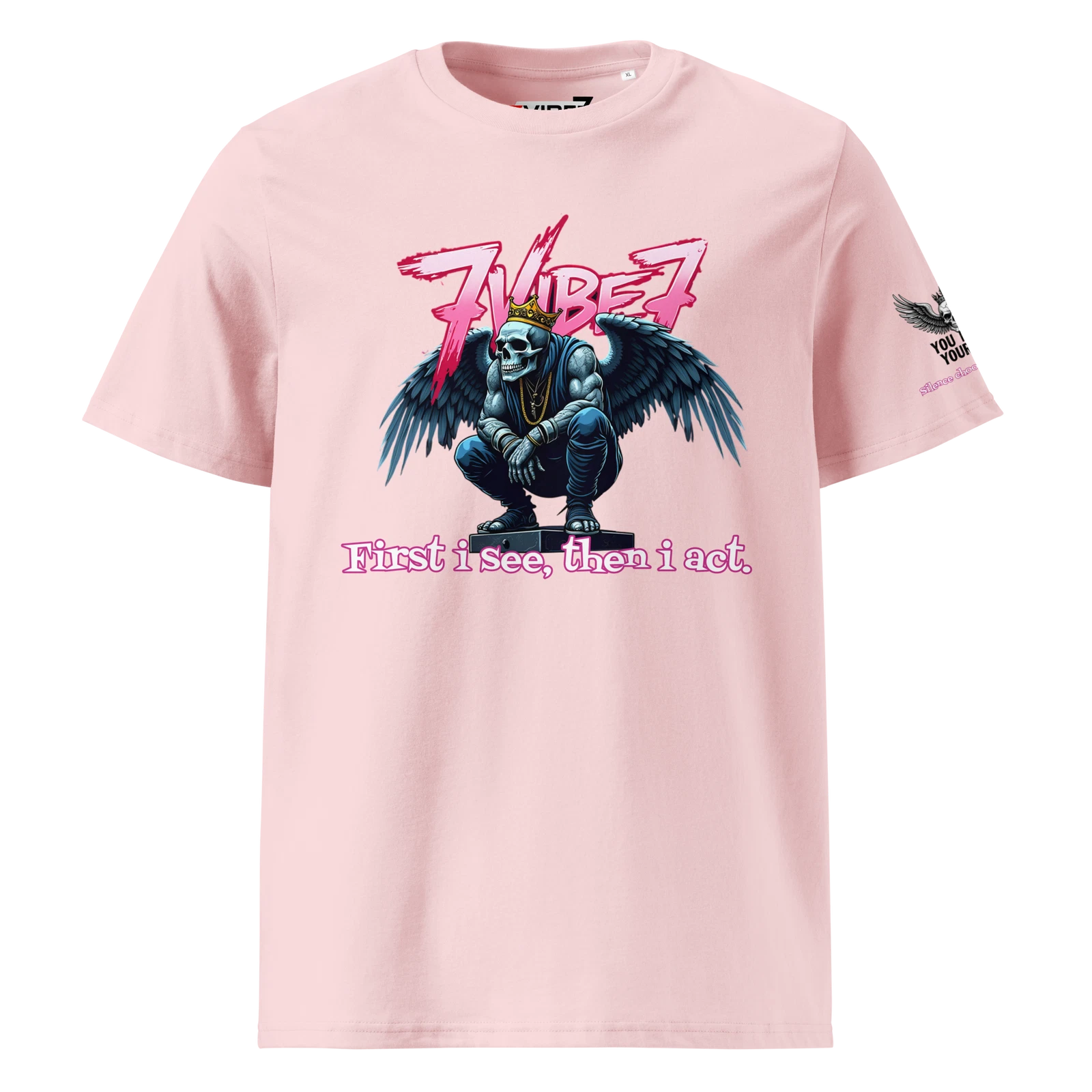 Unisex organic cotton t-shirt Gargoyle 7Vibe7 Urban Streetwear Graffiti Style