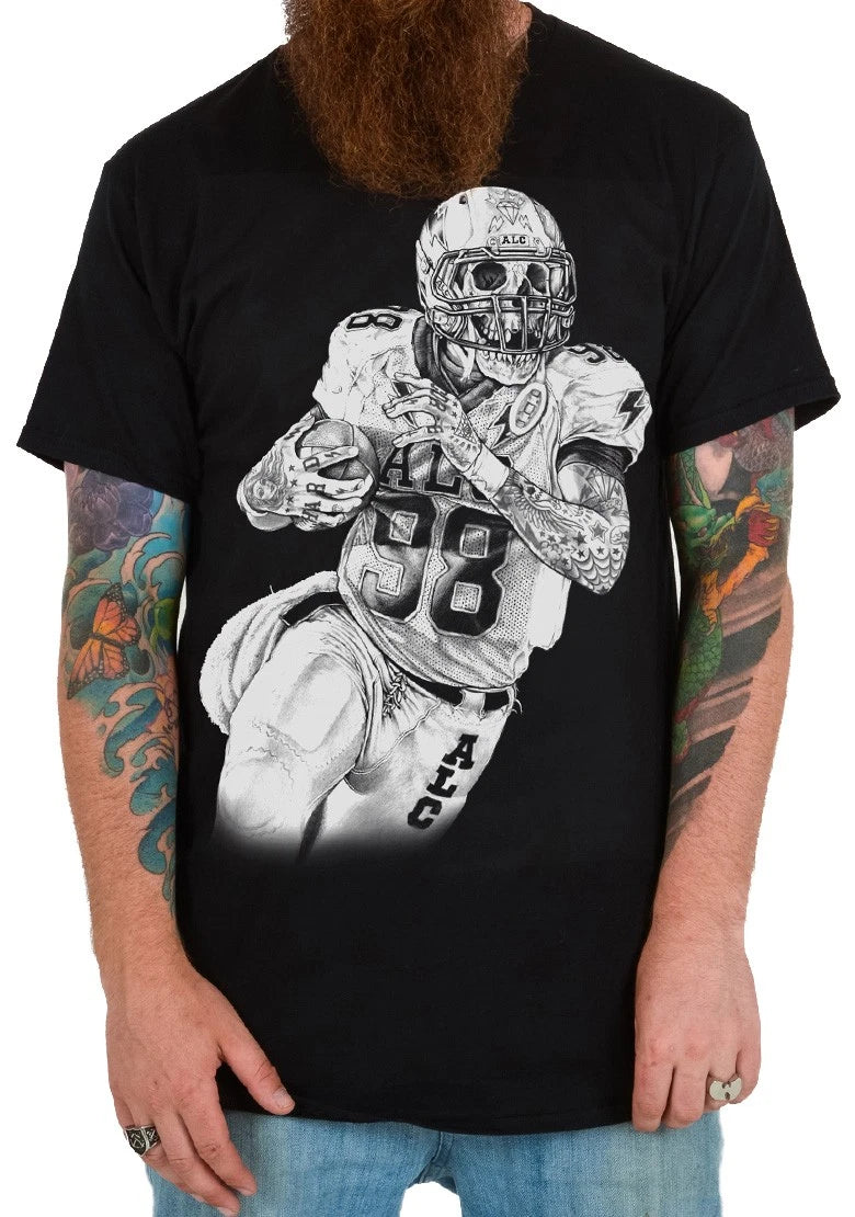 ALC APPAREL Touchdown Tattoo Art Street Wear Slim-Fit T-Shirt Black L NEW