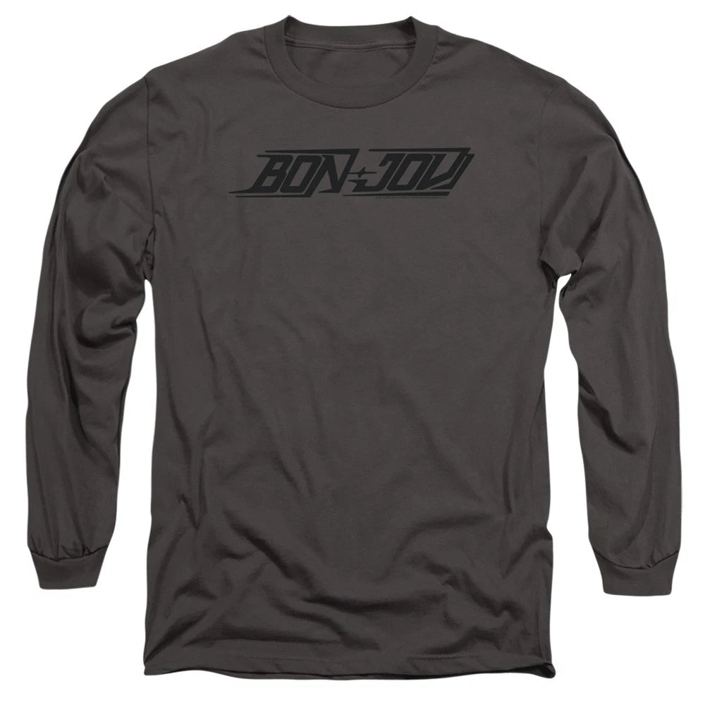 Bon Jovi New Logo Long Sleeve T-Shirt S-2XL, Charcoal