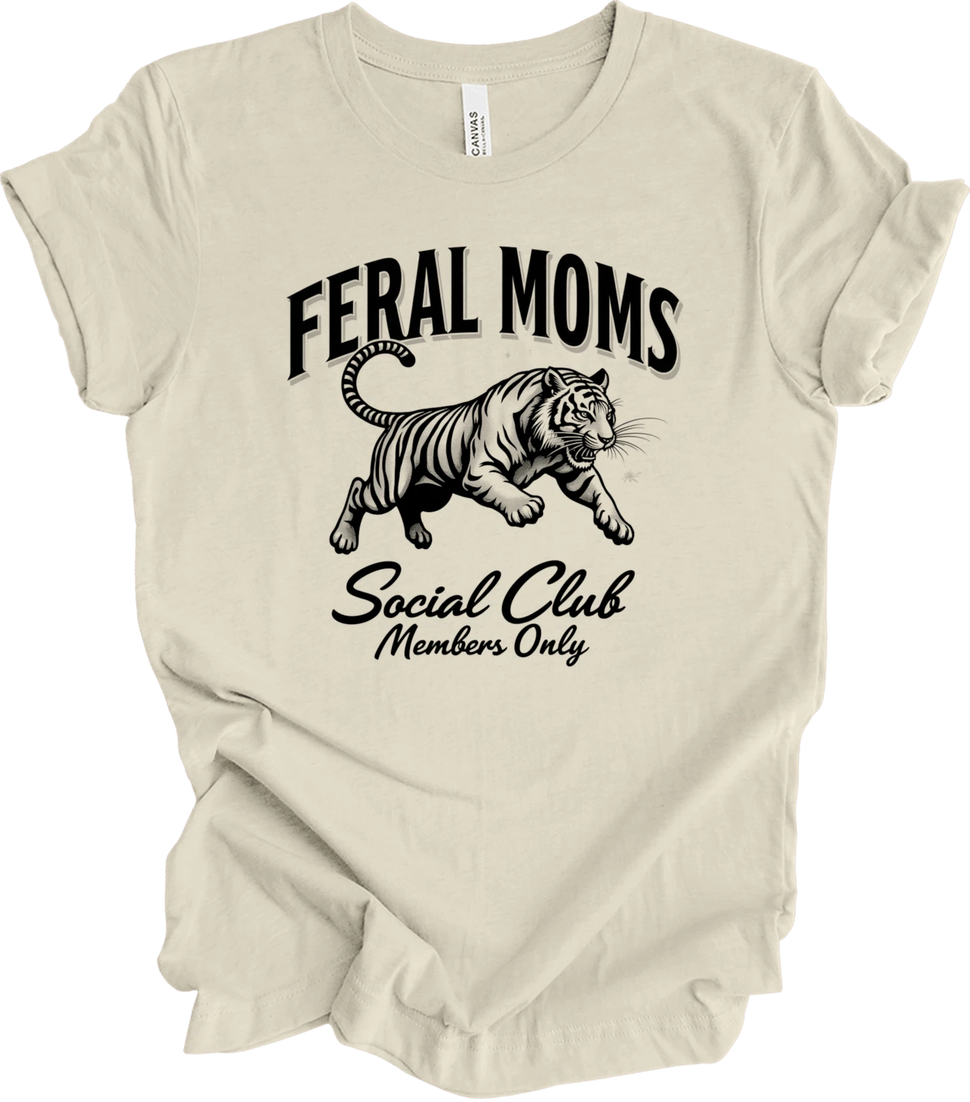 Feral Moms Club Shirt - Bold Graphic Design for Edgy Casual Style T-shirt