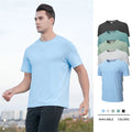 Men's Short Sleeve Running T-Shirt Classic Casual Slim Round Neck Shirts