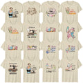 Boho Sewing Abstract Art Adult T-Shirt Dressmaking Creative Gift