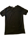 Men's rolled V-Neck T-Shirt (size M China) US size XS NWOT unbranded Black