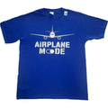 AIRPLANE MODE T-shirt Aviation Plane Graphic Tee Blue White Large Port & Company