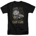 Garfield - Lazy 4 Life - Adult Unisex Short Sleeve T-Shirt - Black