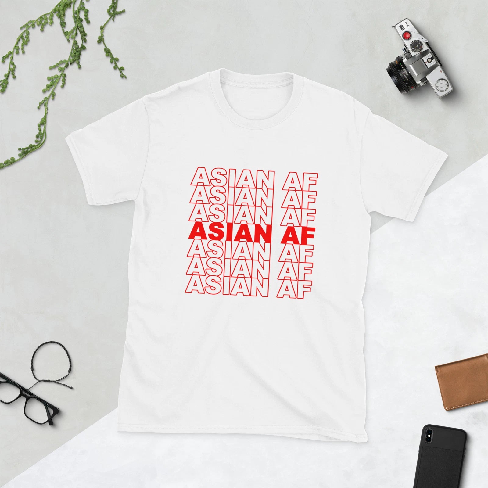 Asian AF Shirt, Cool Modern Statement Asian Pride Gift Unisex T-Shirt