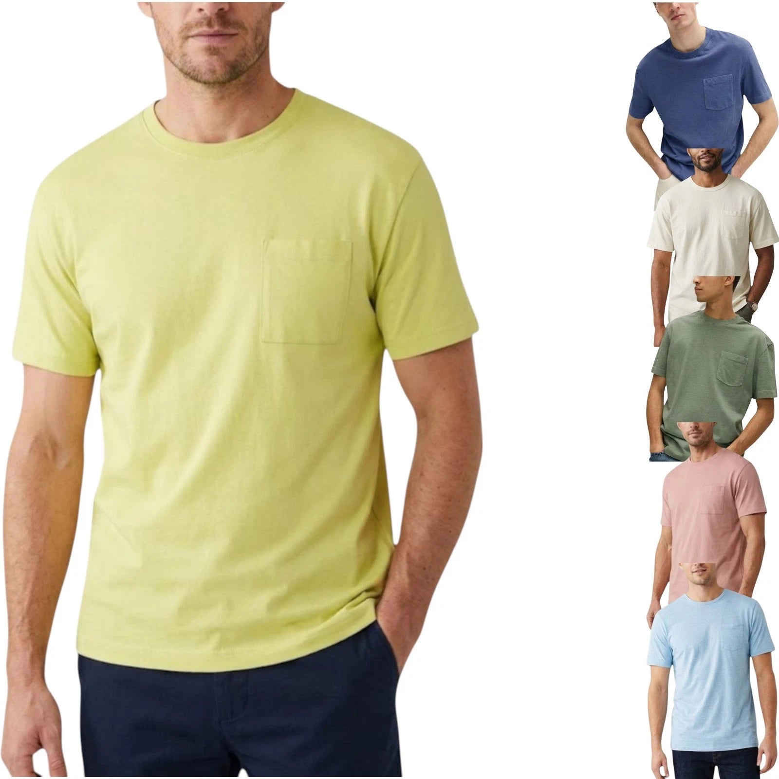 Marks & Spencer Mens Cotton Short sleeved Crew Neck Reguler Fit T-Shirt  - M&S