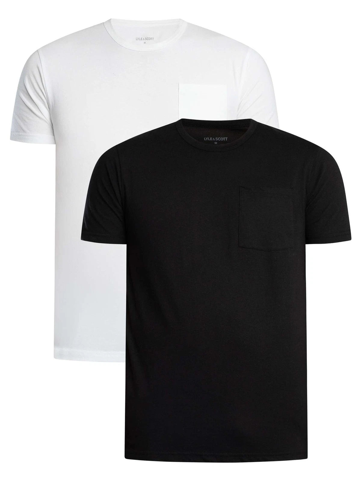 Lyle & Scott Men's Basic 2 Pack Pocket T-Shirt, Multicoloured
