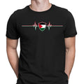 Free Palestine T-Shirt Heartbeat Flag Save Gaza Solidarity Human Rights #PD25#5