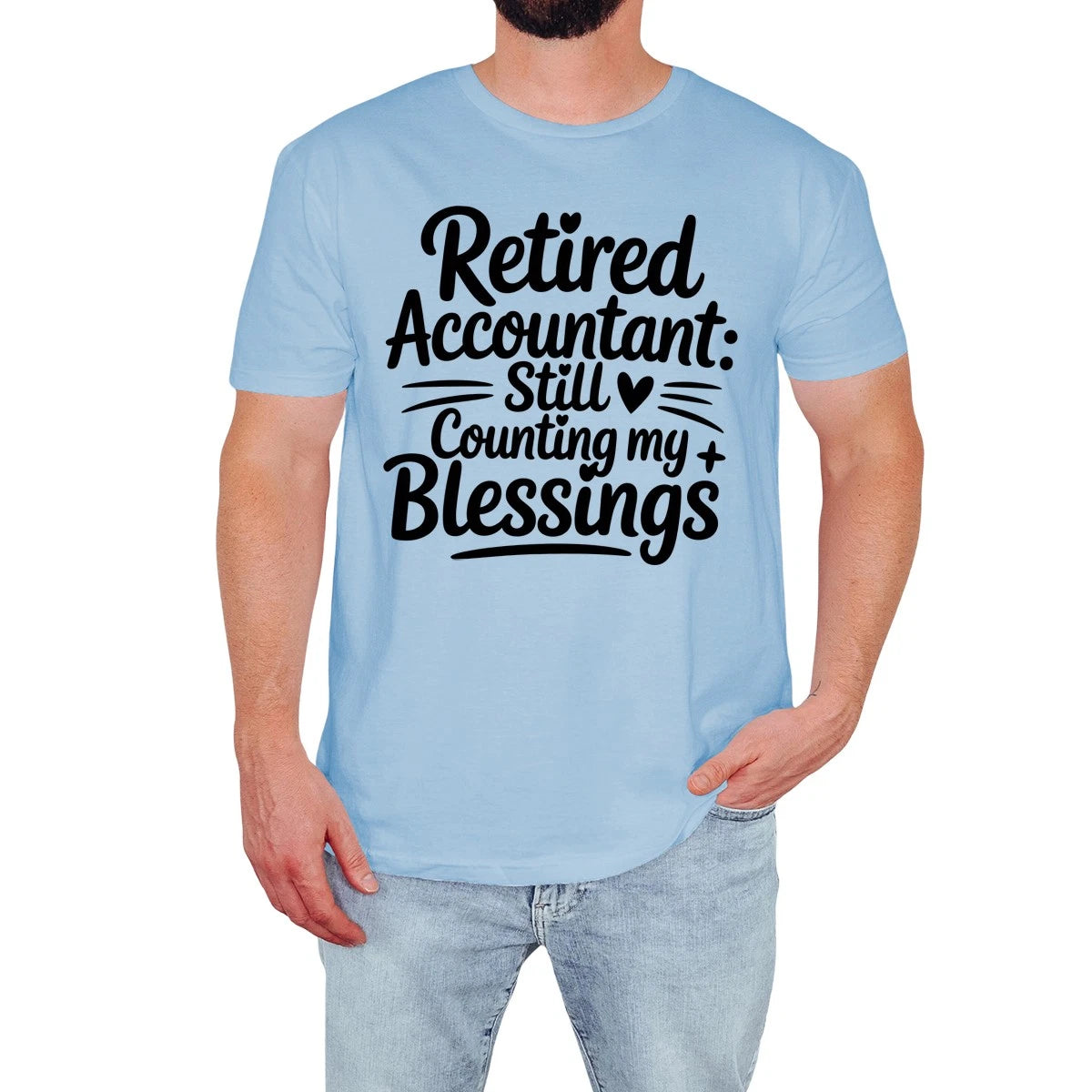 Retired Accountant Mens T-Shirt Still Counting My Blessings Funny Gift