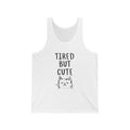 Tired But Cute Cat Tank, Fun Summer Top, Sport Tank, Cute Jersey Tank,