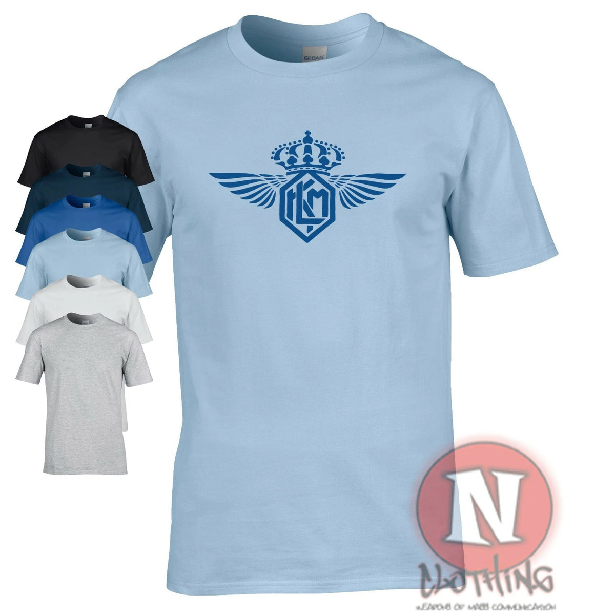 KLM classic logo T-shirt aircrew airline flight Royal Dutch airport brand new