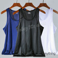 Seamless Ice Silk Men Undershirt Mesh Cool Vest Tank Top T Shirt Slim Sports