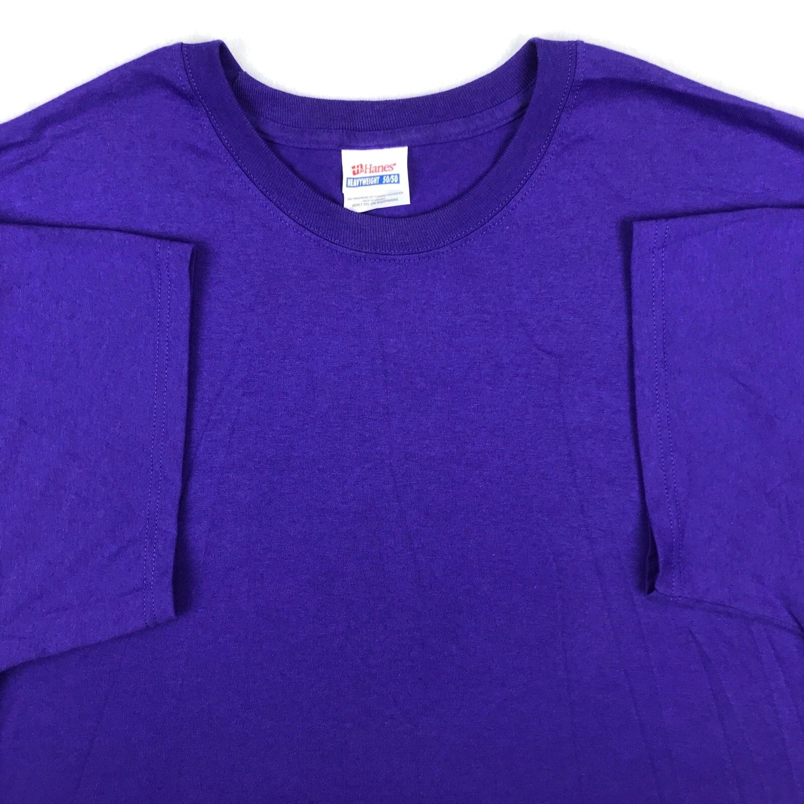 NOS vintage 90s BLANK PURPLE HANES T-Shirt XXL soft thin beach surf skate rock