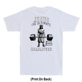 Esus The Ultimate Deadlifter | Jesus Deadlifting Christian Print On Back T-Shirt