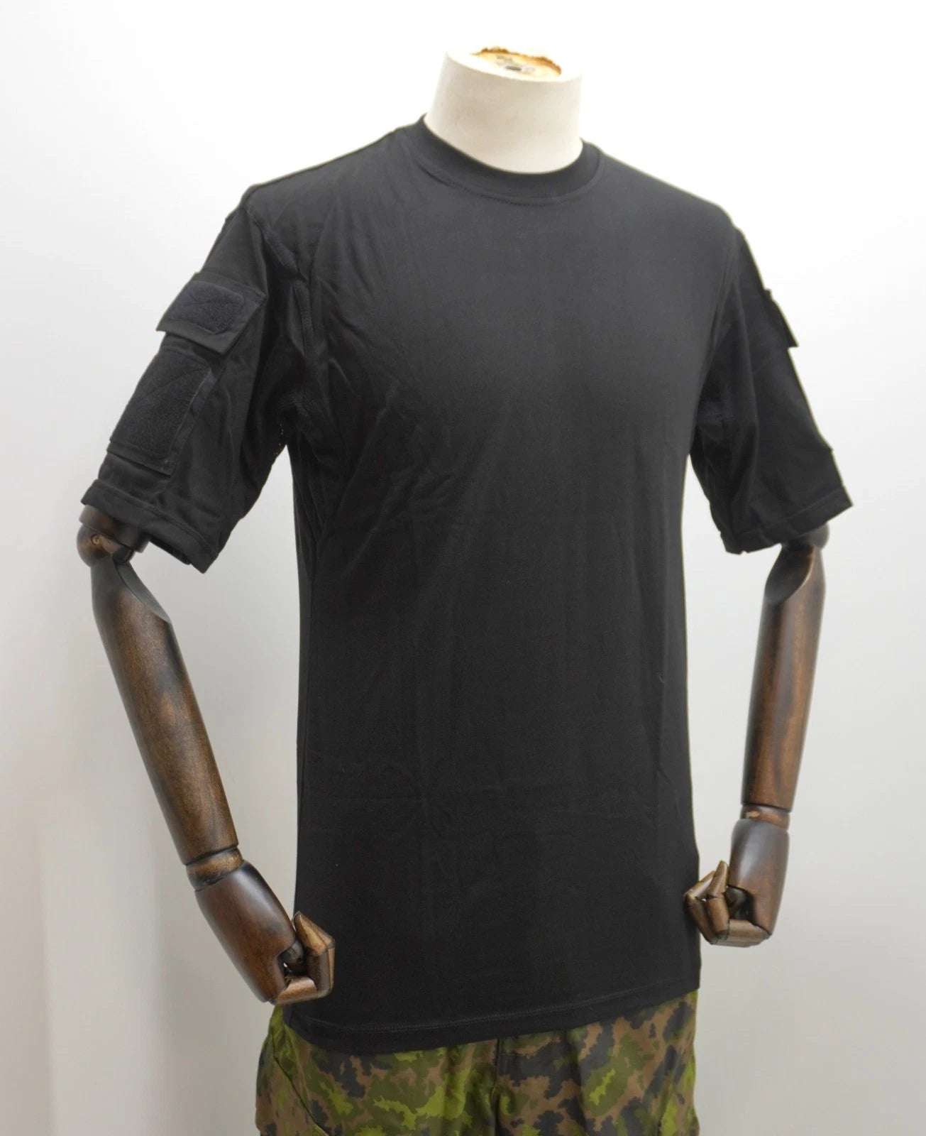 Tactical Black Tshirt Sleeve Pocket T-Shirt Combat Airsoft Army Police SAS UKSF
