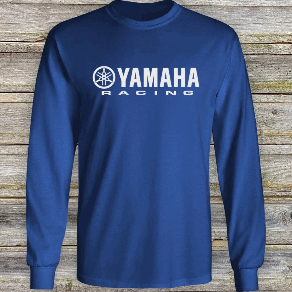 Yamaha Racing Long Sleeve T Shirt Motorcycle Sport Factory Bike Graphic FYM01