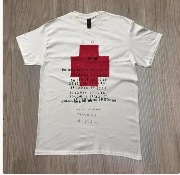 Minimalist Graphic T Shirt, Abstract Red Print Tee, Modern Art Shirt, Unisex Str