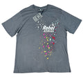 Rebel Vengeance Rebel Archives Graphic Tee Paint Splatter Gray Men 2XL Skater