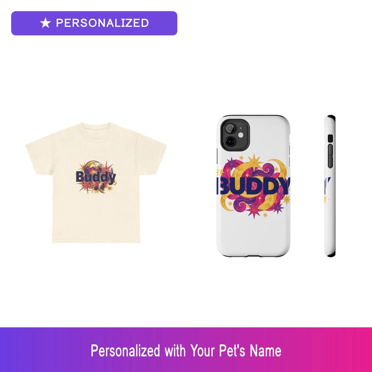Custom Pet Gift Set Shirt Phone Case Personalized Name Bundle Dog Lover
