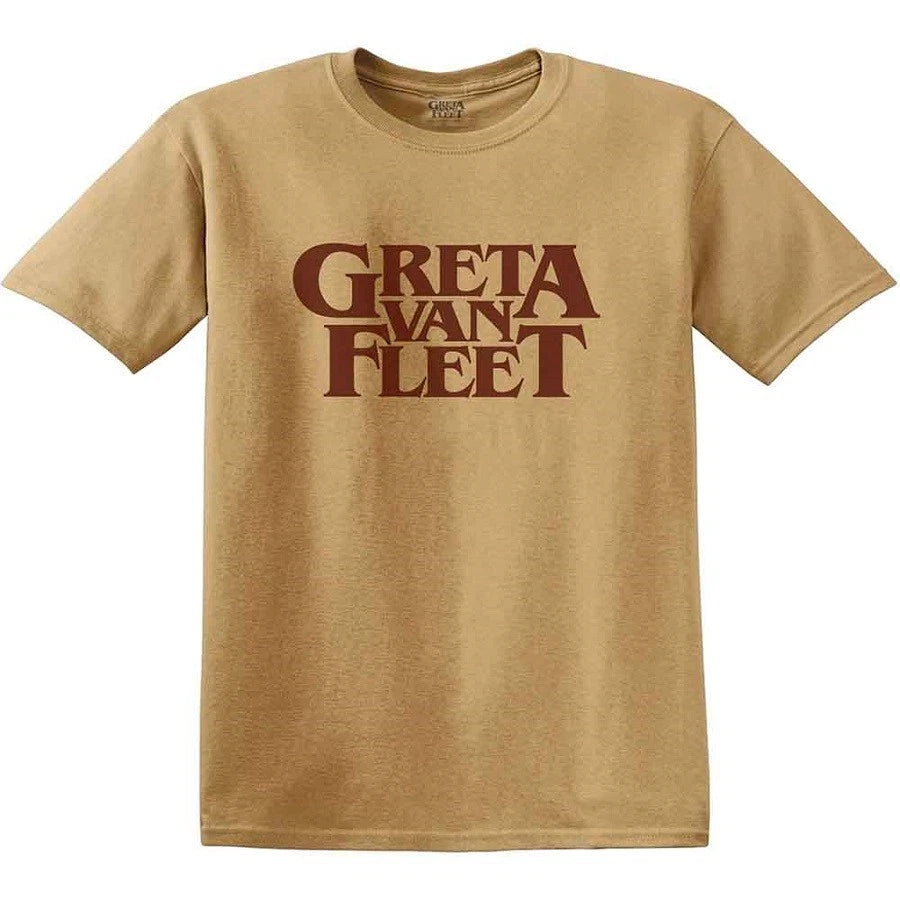 Authentic Greta Van Fleet Men's Old Gold Logo T-Shirt L-2XL NEW